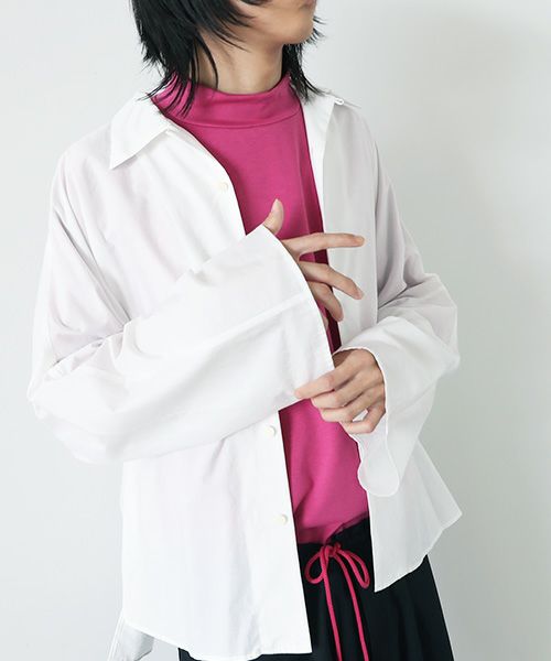 VUy.ヴウワイ.opencolor shirt vuy-s22-s04[WHITE]
