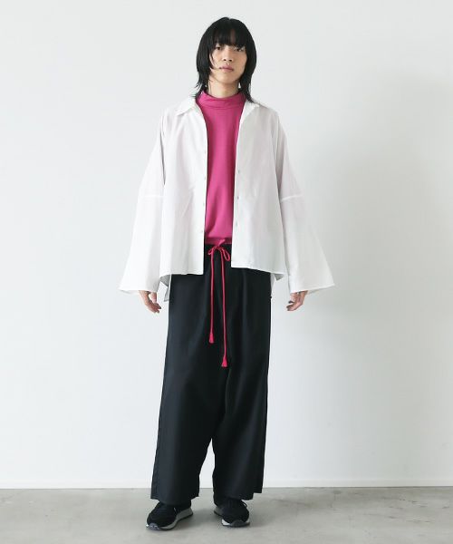 VUy.ヴウワイ.opencolor shirt vuy-s22-s04[WHITE]