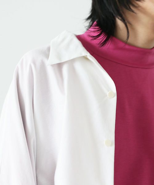VUy.ヴウワイ.opencolor shirt vuy-s22-s04[WHITE]