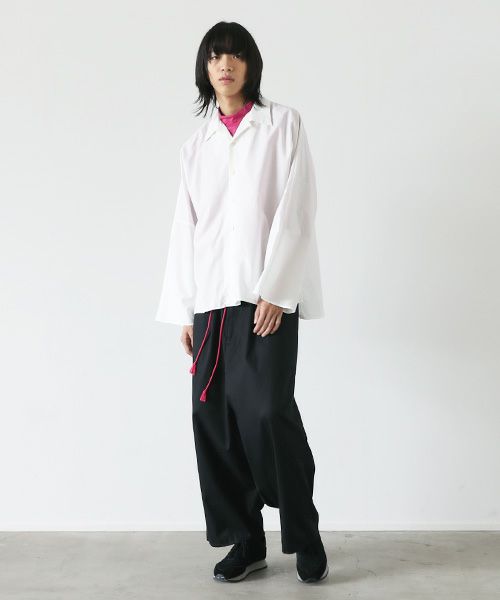VUy.ヴウワイ.opencolor shirt vuy-s22-s04[WHITE]