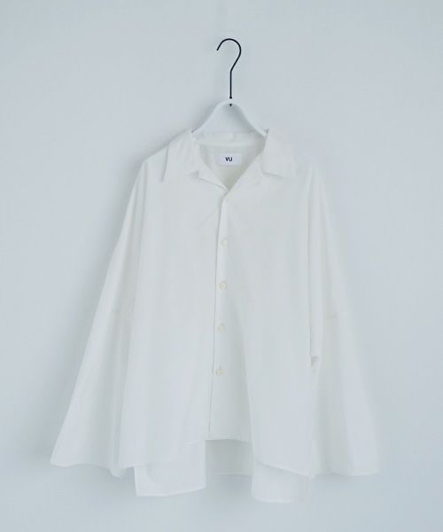 VUy.ヴウワイ.opencolor shirt vuy-s22-s04[WHITE]