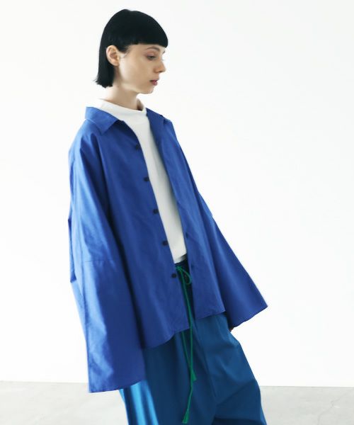 VUy.ヴウワイ.opencolor shirt vuy-s22-s04[BLUE]