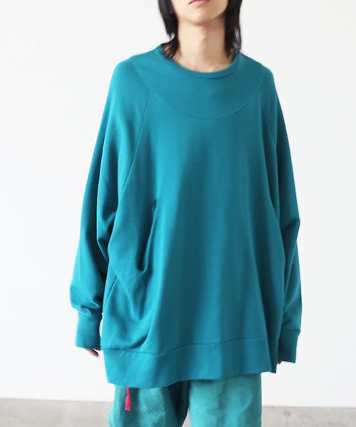 VUy.ヴウワイ.pullover sweat vuy-s22-k05[GREEN BLUE]_