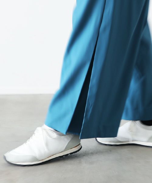 VUy.ヴウワイ.box slit pants vuy-s22-p02[BLUE GREEN]