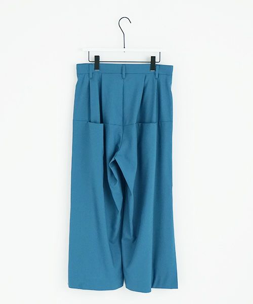 VUy.ヴウワイ.box slit pants vuy-s22-p02[BLUE GREEN]