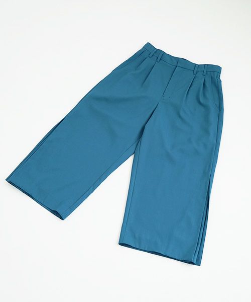 VUy.ヴウワイ.box slit pants vuy-s22-p02[BLUE GREEN]