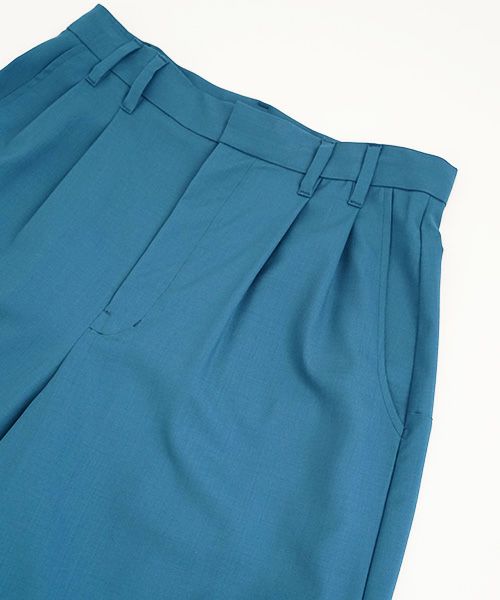 VUy.ヴウワイ.box slit pants vuy-s22-p02[BLUE GREEN]