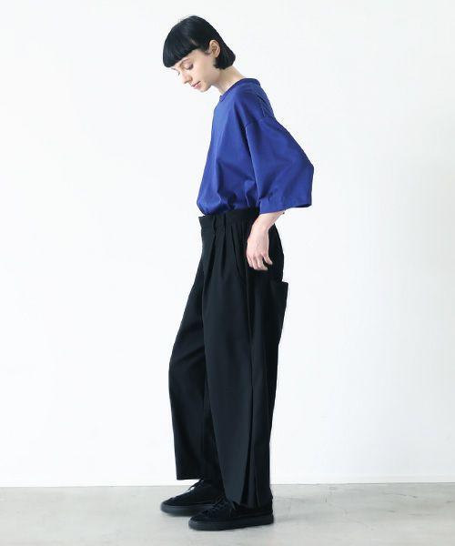 VUy.ヴウワイ.box slit pants vuy-s23-p02[BLACK]_