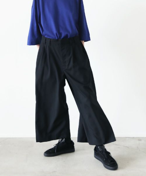 VUy.ヴウワイ.box slit pants vuy-s23-p02[BLACK]_