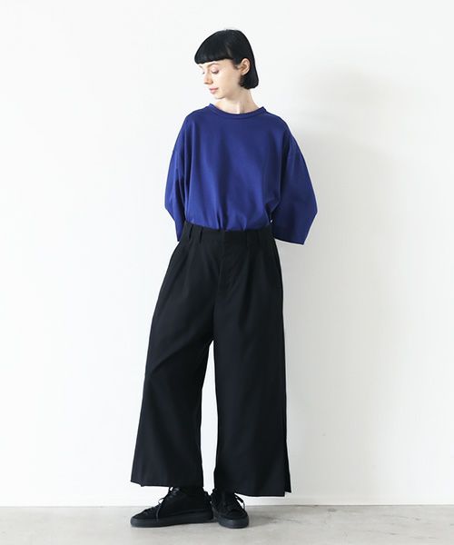 VUy.ヴウワイ.box slit pants vuy-s23-p02[BLACK]_