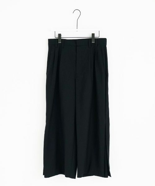 VUy.ヴウワイ.box slit pants vuy-s23-p02[BLACK]_