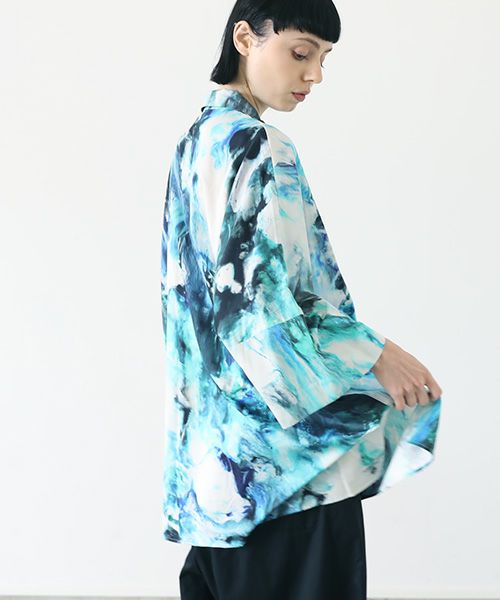 VUy.ヴウワイ.感覚ピエロ×macromauro×VUy .original dolman shirt vuy-s22-os05[PAINT BLUE]_