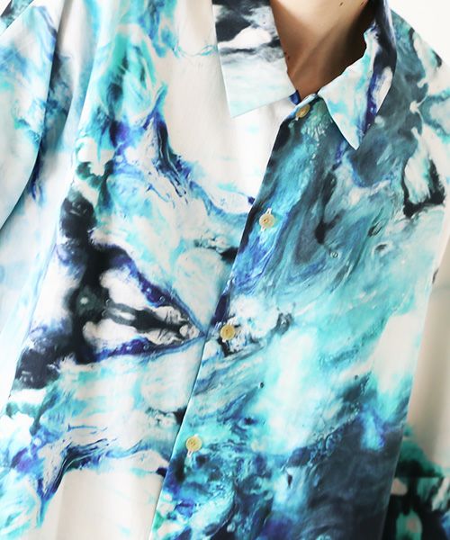 VUy.ヴウワイ.感覚ピエロ×macromauro×VUy .original dolman shirt vuy-s22-os05[PAINT BLUE]_