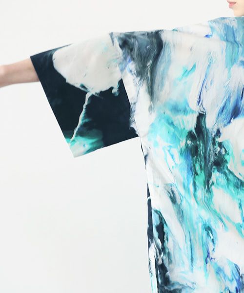 VUy.ヴウワイ.感覚ピエロ×macromauro×VUy .original dolman shirt vuy-s22-os05[PAINT BLUE]_
