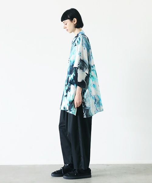 VUy.ヴウワイ.感覚ピエロ×macromauro×VUy .original dolman shirt vuy-s22-os05[PAINT BLUE]_