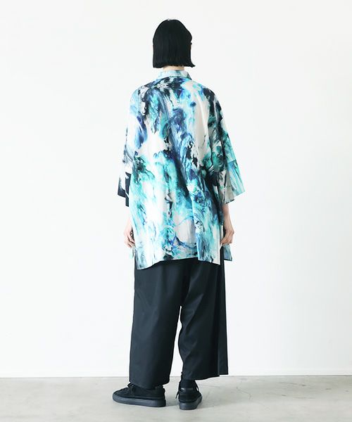 VUy.ヴウワイ.感覚ピエロ×macromauro×VUy .original dolman shirt vuy-s22-os05[PAINT BLUE]_