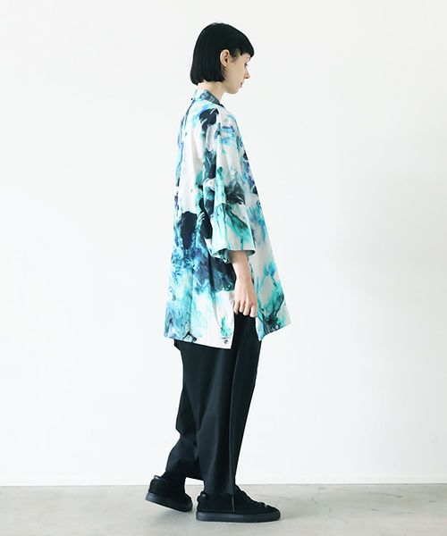 VUy.ヴウワイ.感覚ピエロ×macromauro×VUy .original dolman shirt vuy-s22-os05[PAINT BLUE]_