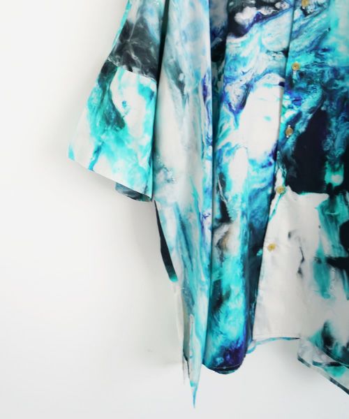 VUy.ヴウワイ.感覚ピエロ×macromauro×VUy .original dolman shirt vuy-s22-os05[PAINT BLUE]_