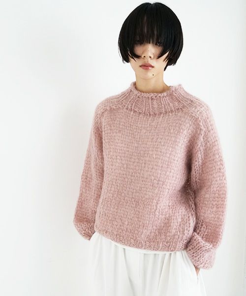 Maiami/マイアミ.Mohair New Pullover.[MMO23110/Antique Pink]