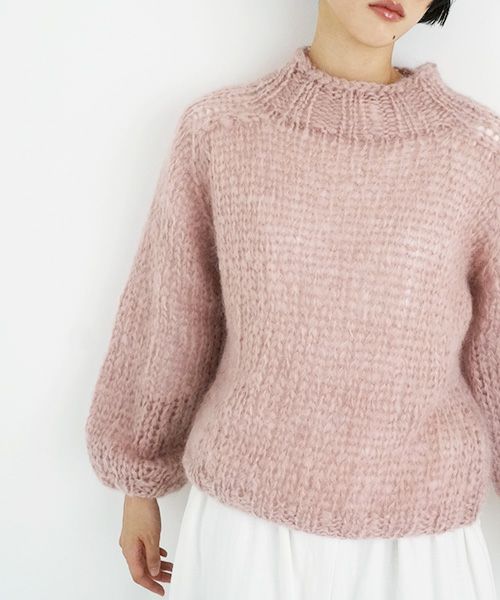 Maiami/マイアミ.Mohair New Pullover.[MMO23110/Antique Pink]