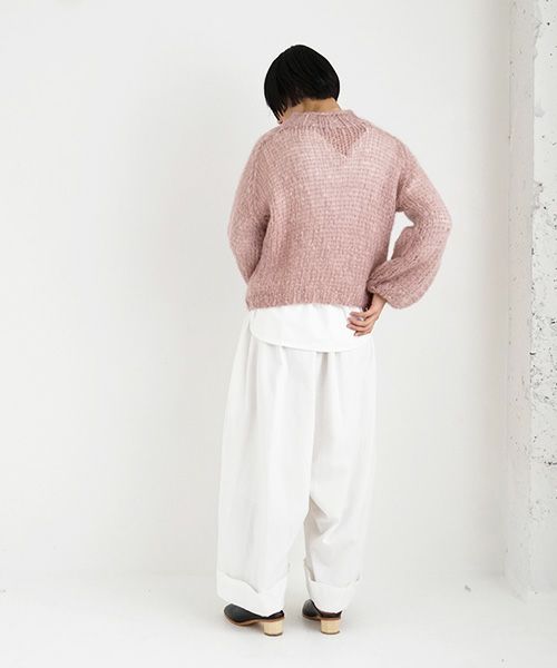 Maiami/マイアミ.Mohair New Pullover.[MMO23110/Antique Pink]