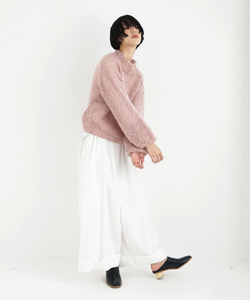 Maiami/マイアミ.Mohair New Pullover.[MMO23110/Antique Pink]