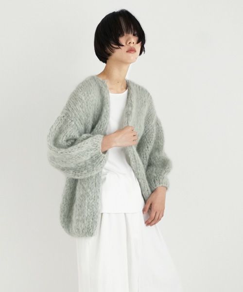 Maiami/マイアミ Mohair Big Cardigan [MMO23280/Sage]