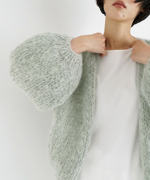 Maiami/マイアミ.Mohair Big Cardigan.[MMO23280/Sage]