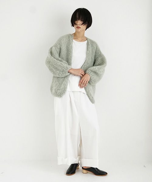 Maiami/マイアミ.Mohair Big Cardigan.[MMO23280/Sage]