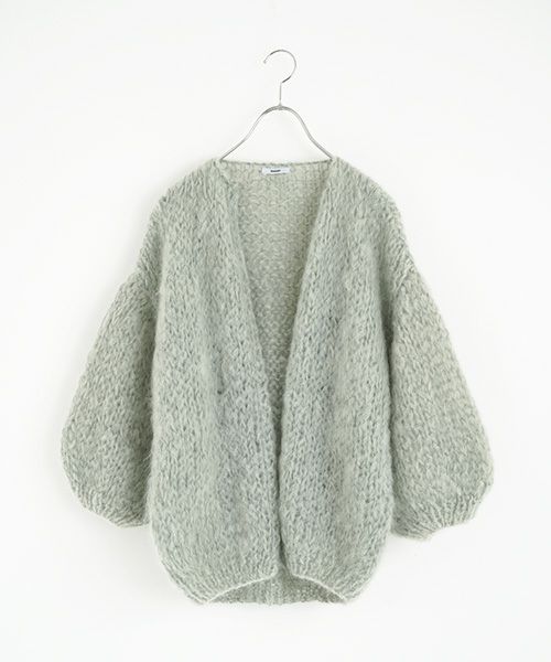 Maiami/マイアミ.Mohair Big Cardigan.[MMO23280/Sage]