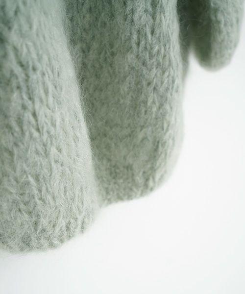 Maiami/マイアミ.Mohair Big Cardigan.[MMO23280/Sage]