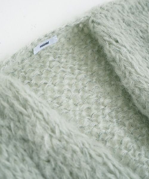 Maiami/マイアミ.Mohair Big Cardigan.[MMO23280/Sage]