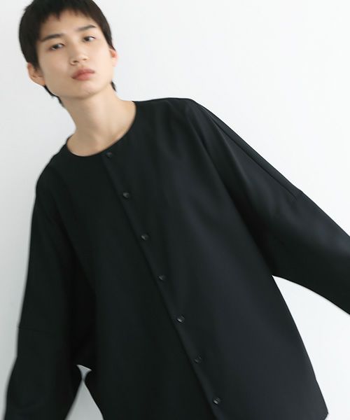 VU.ヴウ.no collar shirt vu-s22-s03[BLACK]_