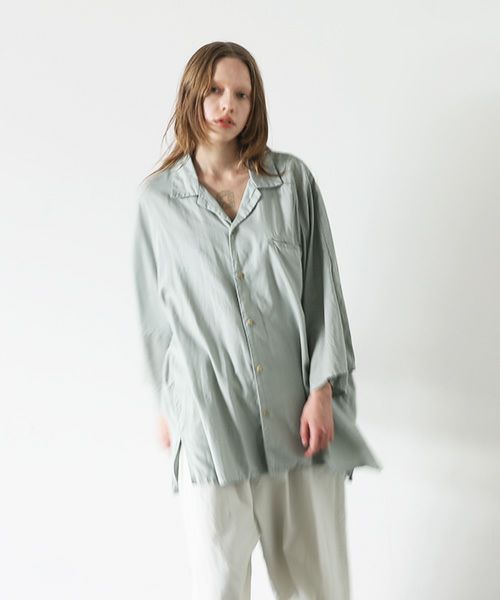 VU.ヴウ.asymmetry shirt vu-s22-s04[GREEN GRAY]:s_