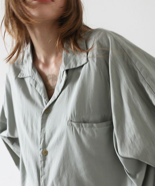 VU.ヴウ.asymmetry shirt vu-s22-s04[GREEN GRAY]:s_