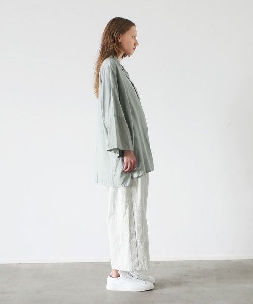 VU.ヴウ.asymmetry shirt vu-s22-s04[GREEN GRAY]:s_