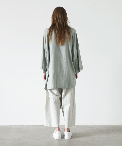 VU.ヴウ.asymmetry shirt vu-s22-s04[GREEN GRAY]:s_