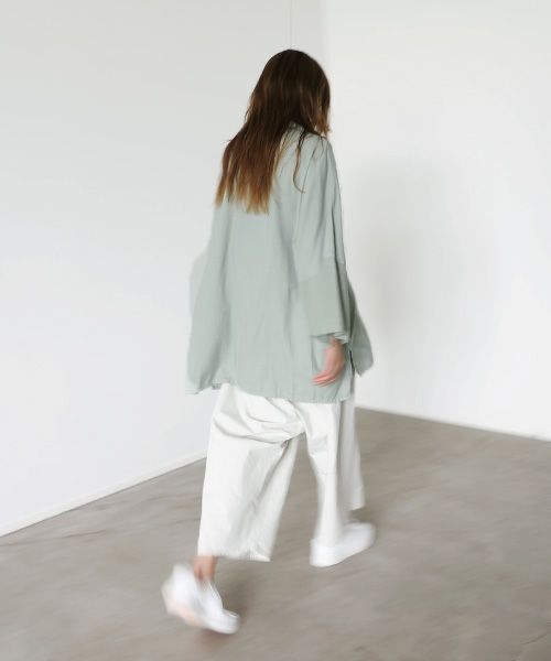 VU.ヴウ.asymmetry shirt vu-s22-s04[GREEN GRAY]:s_