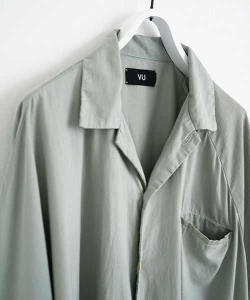 VU.ヴウ.asymmetry shirt vu-s22-s04[GREEN GRAY]:s_