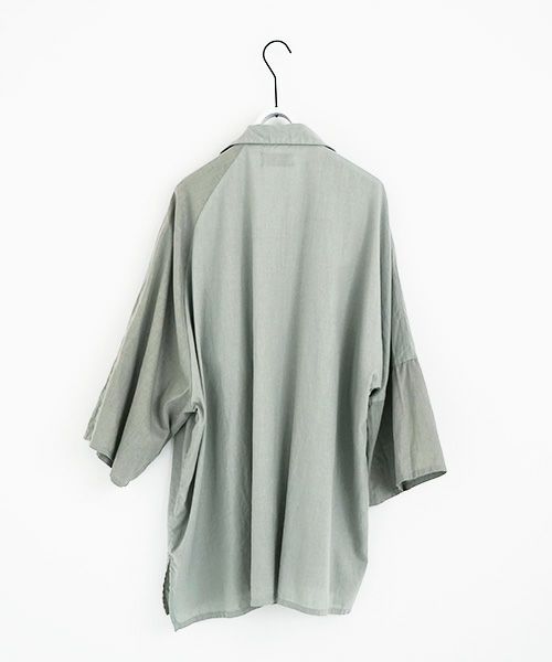 VU.ヴウ.asymmetry shirt vu-s22-s04[GREEN GRAY]:s_