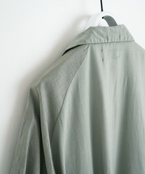 VU.ヴウ.asymmetry shirt vu-s22-s04[GREEN GRAY]:s_