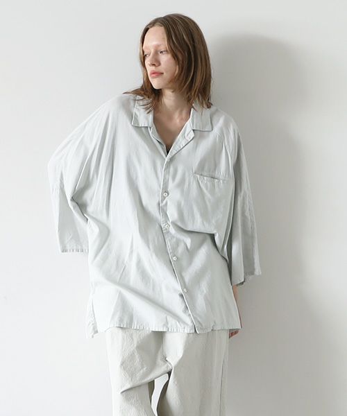 VU.ヴウ.asymmetry shirt vu-s22-s04[CHALK]