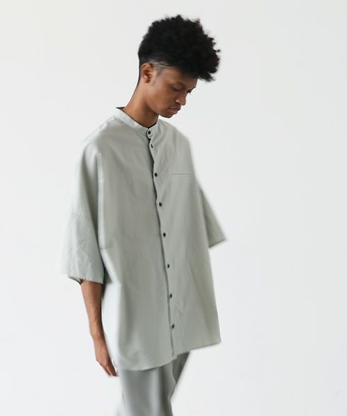 VU.ヴウ.stand collar shirt vu-s22-s06[GREEN GRAY]_