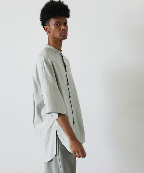 VU.ヴウ.stand collar shirt vu-s22-s06[GREEN GRAY]_