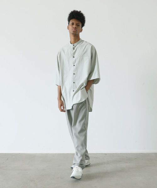 VU.ヴウ.stand collar shirt vu-s22-s06[GREEN GRAY]_
