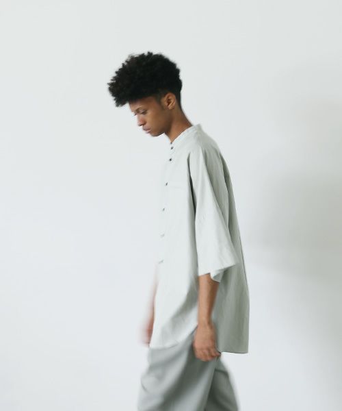 VU.ヴウ.stand collar shirt vu-s22-s06[GREEN GRAY]_