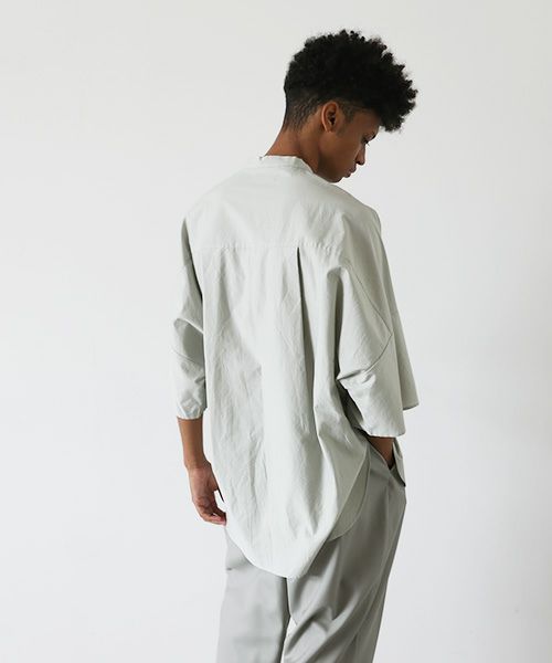 VU.ヴウ.stand collar shirt vu-s22-s06[GREEN GRAY]_