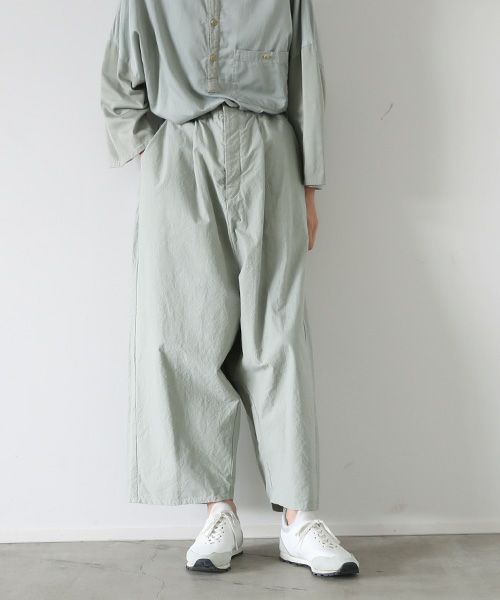 VU.ヴウ.wide silhouette pants vu-s22-p14[GREEN GRAY]