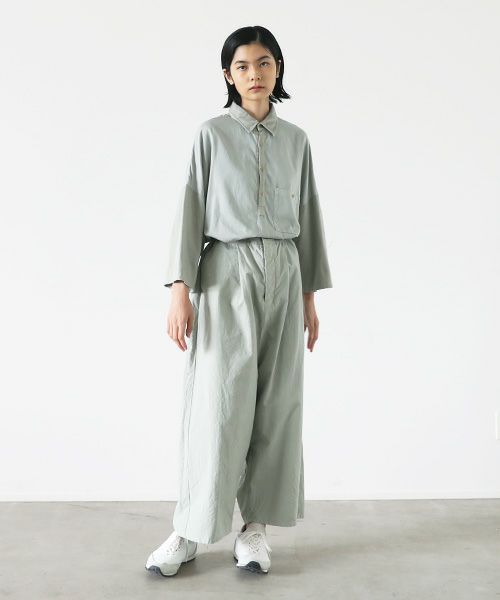 VU.ヴウ.wide silhouette pants vu-s22-p14[GREEN GRAY]