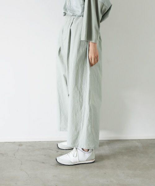 VU.ヴウ.wide silhouette pants vu-s22-p14[GREEN GRAY]